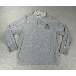 Polo by Ralph Lauren Men Sz XL‎ Gray Marine EOPT & Supply Logo Long Sleeve Shirt